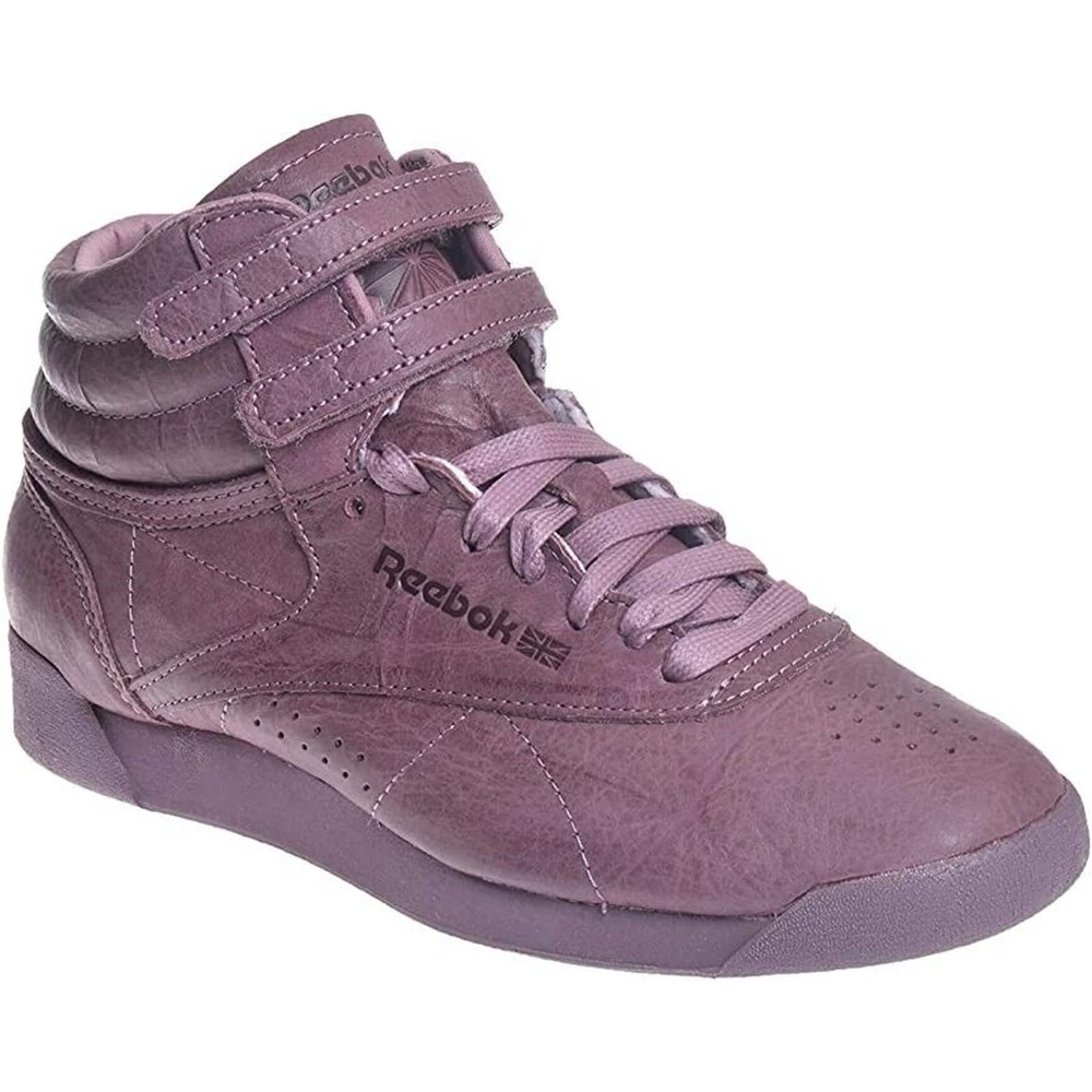 REEBOK CARDI B Freestyle Hi Leather Women's Shoe Smoky Orchid 7.5 NEW